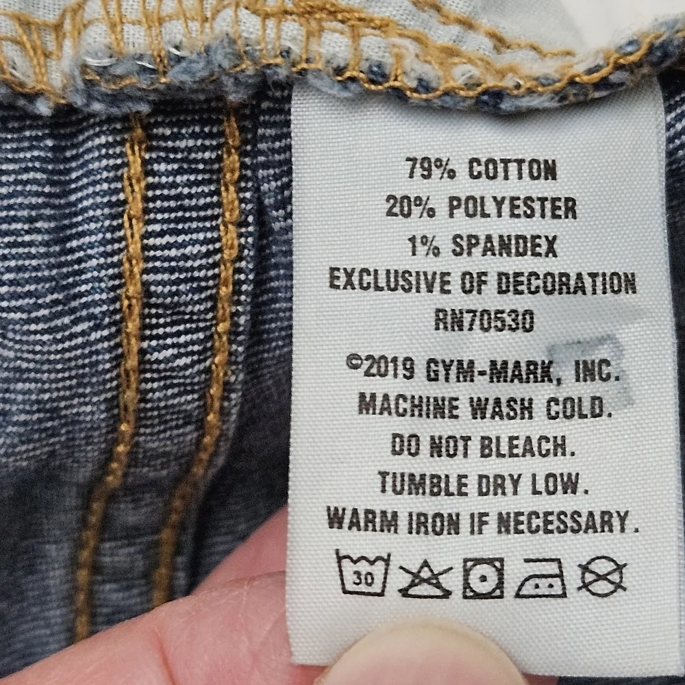 Crazy 8 Girls' Sz 14 Medium Wash Blue Stretchy Denim Crochet Lace Accents - Boho